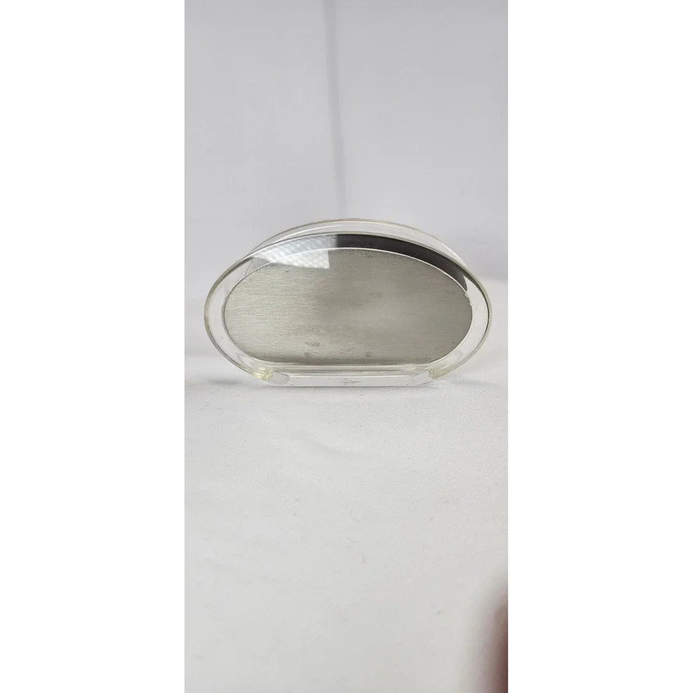 Umbra Acrylic Stainless‎ Steel Napkin Letter Holder Modern Clear Lucite Metal